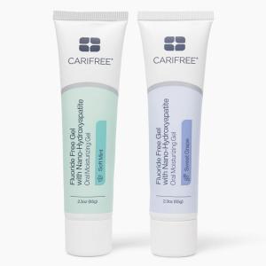 CariFree Fluoride Free Gel, Mint Flavored, Nano Hydroxyapatite Toothpaste, Neutralizes pH, Freshens Breath & Moistens Mouth, Dentist Recommended for Oral Care, (2.3 Ounce (Pack of 1), Soft Mint(Mint & Grape)