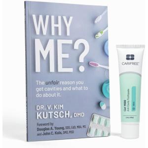 CariFree Gel 1100 (Mint) Anti-Cavity Fluoride Toothpaste with Nano Hydroxyapatite, Enamel Protection, Dentist Recommended for Kids and Adults, Dentist Developed, 2.40 oz. (Pack of 1 + Book)