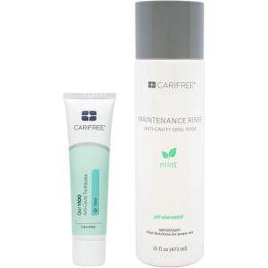 CariFree Maintenance & Prevention Kit, Mint | Anti-Cavity Fluoride Toothpaste & Mouthwash Freshens Breath and Moistens Mouth | Dentist Recommended for Oral Care (2 Piece Set)(Mint)